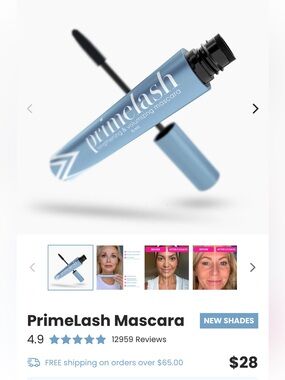 PrimeLash Lengthening & Volumizing Mascara, Color Black